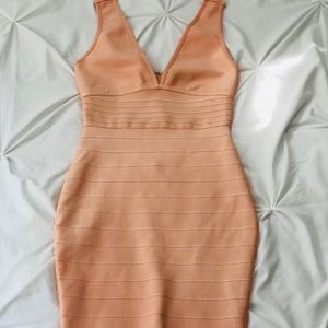 Coral Mini Bandage Dress